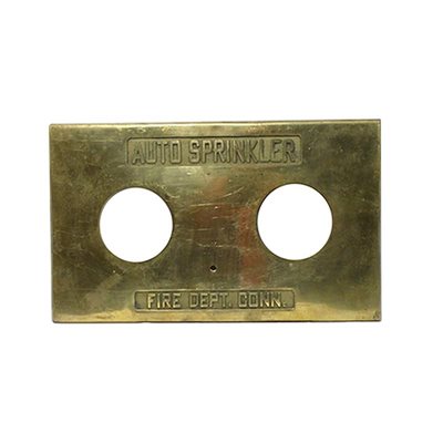 FIRE DEPT CONNECTION Brass Round Wall Plate 4"IPS x 10"OD AUTO SPKR 