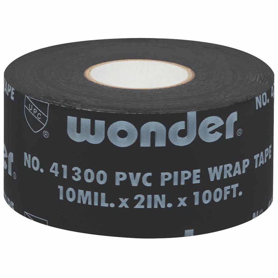 2" x 100' Black Pipe Wrap Tape 10 mil  Case of 24 rolls Achem #413 